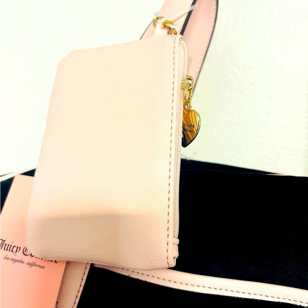 Juicy Couture Black & Pink Velour Queen Of Everything Weekender Duffle Bag NWT - Picture 4 of 13